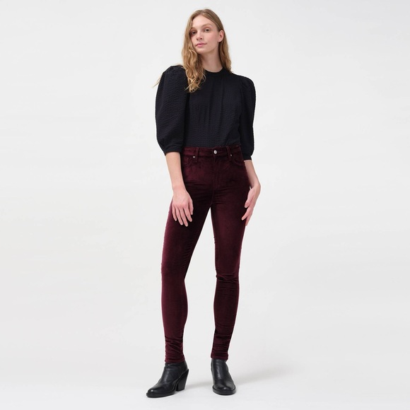 LEVI’S VELVET 721 HIGH RISE SKINNY JEANS Velvet Malbec - Red - Picture 1 of 9